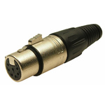 RS PRO Cable Mount XLR Connector, Female, 7 Way, Silver Plating