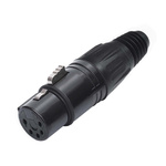RS PRO Cable Mount XLR Connector, Female, 75 V, 5 Way, Silver Plating