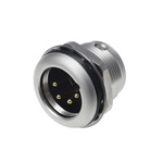 RS PRO Panel Mount XLR Connector, Male, 50 V, 4 Way, Gold Plating