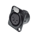 RS PRO Panel Mount XLR Connector, Female, 50 V, 4 Way, Silver Plating