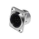 RS PRO Panel Mount XLR Connector, Male, 50 V, 7 Way, Silver Plating