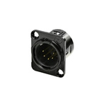 Re-An Products Socket Mount XLR Connector, Male, 5 Way