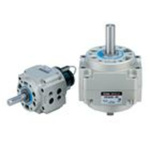 Rotary actuator, single vane, double shaft, 80mm bore, 180 degree, parallel ports