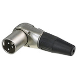 Re-An Products Cable Mount XLR Connectors, Right Angle, Male, 3 Way
