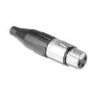 Amphenol Audio Cable Mount XLR Connector, Female, IP40, 133 V, 3 Way, Gold over Nickel Plating