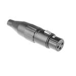 Amphenol Audio Cable Mount XLR Connector, Female, IP40, 133 V, 3 Way, Silver Plating