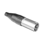 Amphenol Audio Cable Mount XLR Connector, Male, IP40, 133 V, 3 Way, Brass Plating
