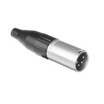 Amphenol Audio Cable Mount XLR Connector, Male, IP40, 133 V, 4 Way, Silver Plating