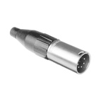 Amphenol Audio Cable Mount XLR Connector, Male, IP40, 133 V, 5 Way, Silver Plating
