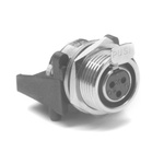 Amphenol Audio Chassis Mount XLR Connector, Male, IP00, 50 V, 3 Way, Gold over Silver Plating