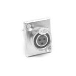 Amphenol Audio Chassis Mount XLR Connector, Vertical, Female, IP00, 50 V, 4 Way, Gold over Silver Plating