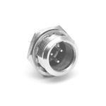Amphenol Audio Chassis Mount XLR Connector, Male, IP00, 50 V, 4 Way, Nickel Plating