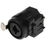 Neutrik Chassis Mount XLR Connector, Female, 50 V, 3 Way, Gold over Nickel Plating