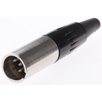 Switchcraft Cable Mount XLR Connector, Male, 125 V ac, 4 Way, Silver Plating