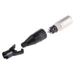 Amphenol Cable Mount XLR Connector, Male, 3 Way, Silver Plating