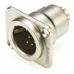 Amphenol Panel Mount XLR Connector, Male, 7 Way, Gold Plating