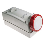 RS PRO Switchable IP67 Industrial Interlock Socket 3PN+E, Earthing Position 6h, 32A, 415 V