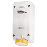 RS PRO Switchable IP67 Industrial Interlock Socket 2P+E, Earthing Position 4h, 16A, 130 V