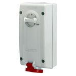 RS PRO Switchable IP44 Industrial Interlock Socket 3P+N+E, Earthing Position 6h, 32A, 415 V