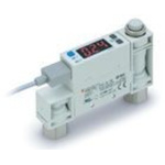 Air flow switch with display 0.2-10 l/min C6 port PNP output + 4-20mA analogue with lead