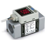 SMC PFMB7 Series Digital Flow Switch Flow Switch for Dry Air, N2, 5 L/min Min, 500 L/min Max