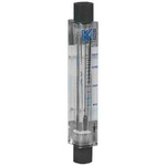 Key Instruments FR5000 Series Variable Area Flow Meter for Liquid, 5 L/min Min, 75 L/min Max