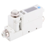 SMC PFM Series Integrated Display Flow Switch for Dry Air, Gas, 0.5 L/min Min, 25 L/min Max