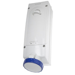 RS PRO Vertical Switchable IP67 Industrial Interlock Socket 2P+E, Earthing Position 6h, 63A, 200 → 250 V