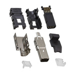 TE Connectivity, Type I Cable Mount Mini I/O Connector Plug, 8 Way, Shielded
