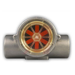Gems Sensors RFI Series RotorFlow Flow Indicator for Fluid, Liquid, 1.5 gal/min Min, 20 gal/min Max