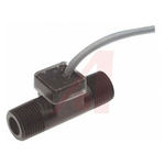 Gems Sensors FT-110 Series Turbine Flow Sensor for Liquid, 1 l/min Min, 25 L/min Max
