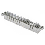 ERNI 128 Way 2.54mm Pitch, Type CD Class C2, 4 Row, Straight DIN 41612 Connector, Socket