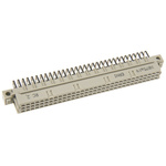 ERNI 96 Way 2.54mm Pitch, Type R Class C2, 3 Row, Right Angle DIN 41612 Connector, Socket