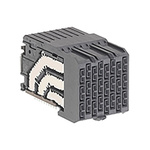 Molex 1.9mm Pitch 3 Pair Backplane Connector, Female, Right Angle, 8 Column, 6 Row, 48 Way, 172730