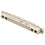 Harting 60 + 4 Way 2.54mm Pitch, Type M Class C2, 3 Row, Straight DIN 41612 Connector, Socket