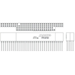 TE Connectivity, AMPMODU 2.54mm Pitch PC/104 Backplane Connector, Female, Straight, 4 Row, 104 Way