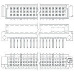 TE Connectivity Eurocard 32 Way 2.54 mm, 5.08 mm Pitch, Type 1/2 C Class C2, 3 Row, Right Angle DIN 41612 Connector,