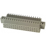 TE Connectivity Eurocard 48 Way 2.54mm Pitch, Type R Class C2, 3 Row, Right Angle DIN 41612 Connector, Socket