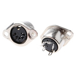 RS PRO 5 Pole Din Socket, 1A, 100 V ac, Push Lock, Female, Chassis Mount