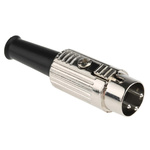 RS PRO 3 Pole Din Plug, 1A, 100 V ac, Push Lock, Male, Cable Mount