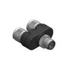 RS PRO 4 Pole M12 Plug to 3 Pole M12 Socket Adapter