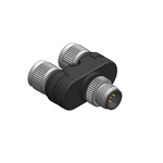 RS PRO 5 Pole M12 Plug to 4 Pole M12 Socket Adapter