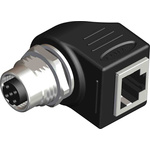 RS PRO Right Angle 1 Pole M12 Socket to 1 Pole Socket Adapter