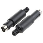 RS PRO 4 Pole Miniature Din Plug, 1A, 100 V ac, Male, Cable Mount