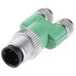 Phoenix Contact 3 Pole M12 Plug to 6 Pole M8 Socket Adapter