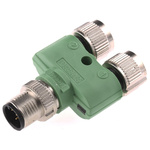 Phoenix Contact 5 Pole M12 Plug to 2 Pole M12 Socket Adapter