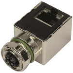 Harting Right Angle 8 Pole M12 Socket to 8 Pole Socket Adapter