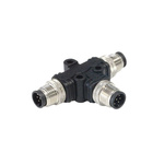 Bulgin Male Pole M8 Plug to 4 Pole M8 Plug Adapter