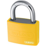 ABUS 49935 - T65AL/40 Yellow KA 6402 All Weather Aluminium, Steel Safety Padlock Keyed Alike 43mm