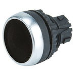 BACO Flush Black Push Button Head - Spring Return, 22mm Cutout, Round